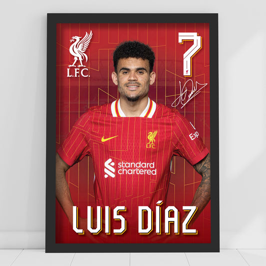 Liverpool FC Print - Luis Diaz 24-25 Core Player Poster