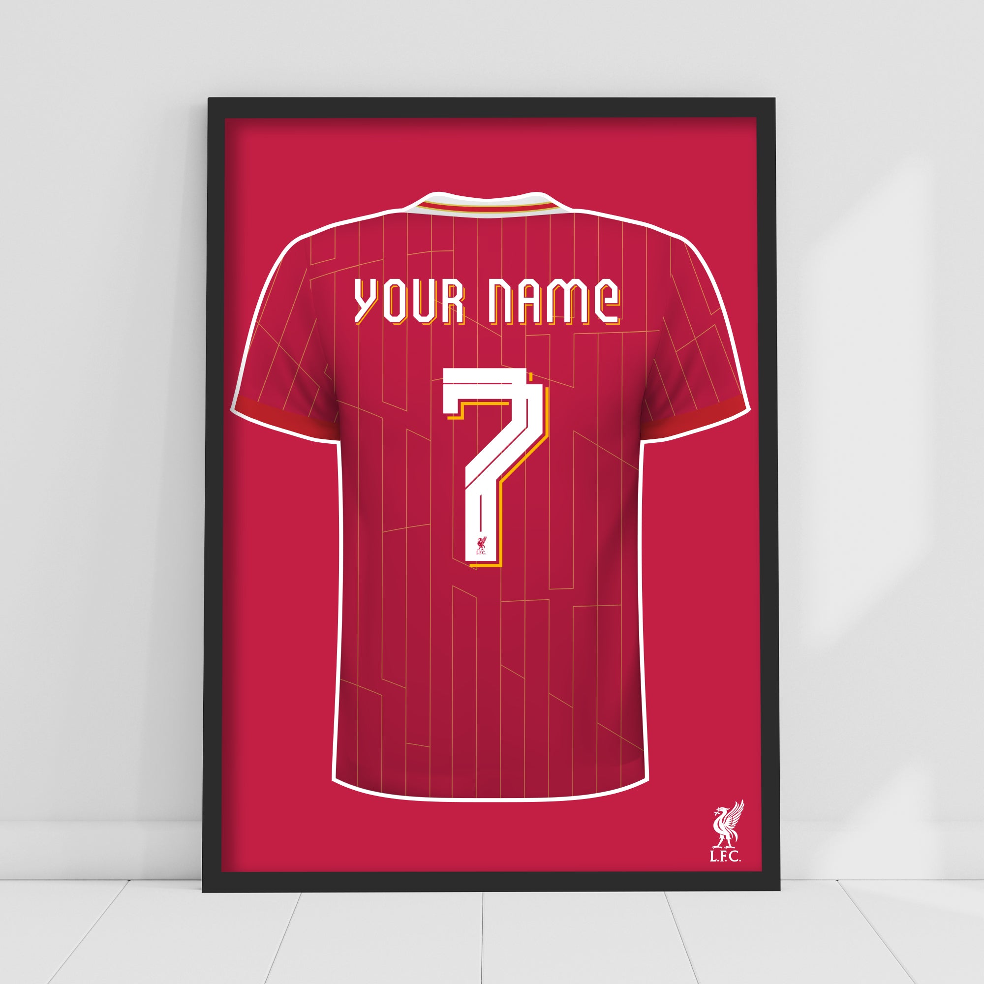 Liverpool FC Print Personalised Shirt 24 25 Poster LFC Football Art