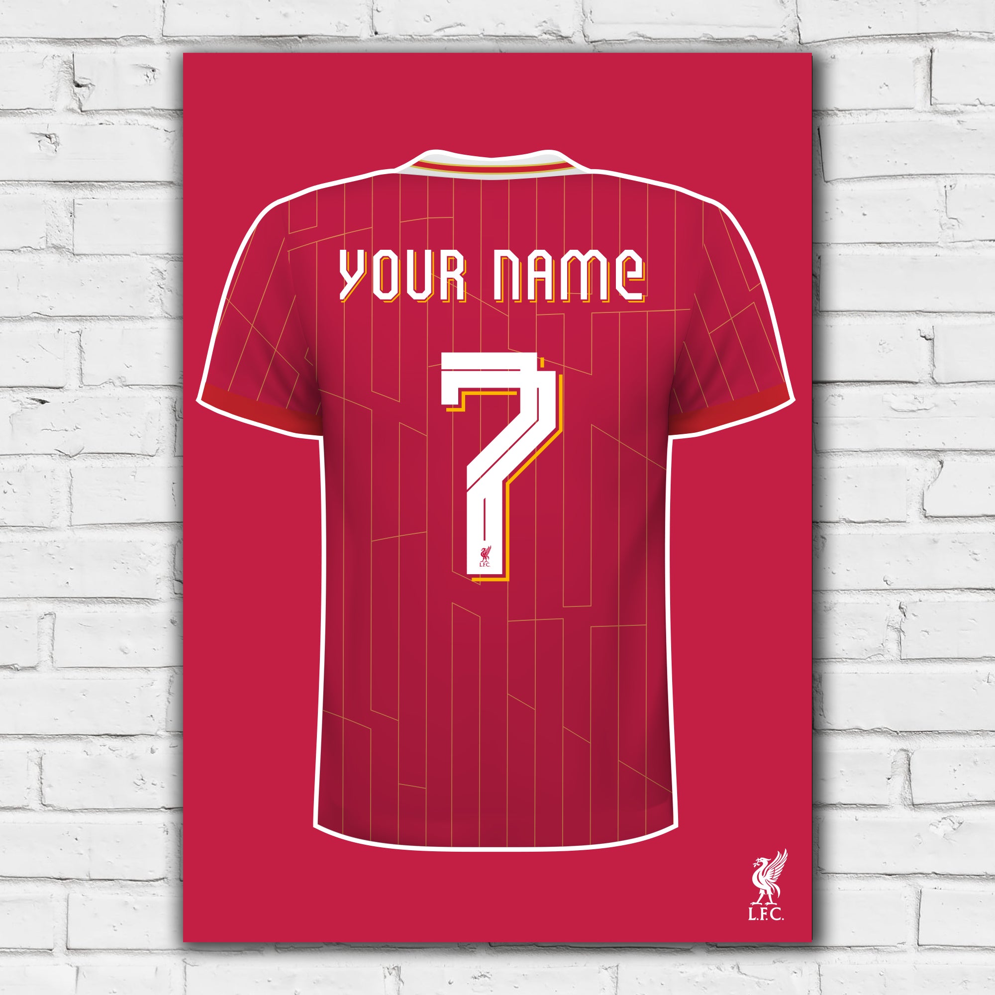 Liverpool FC Print Personalised Shirt 24 25 Poster LFC Football Art