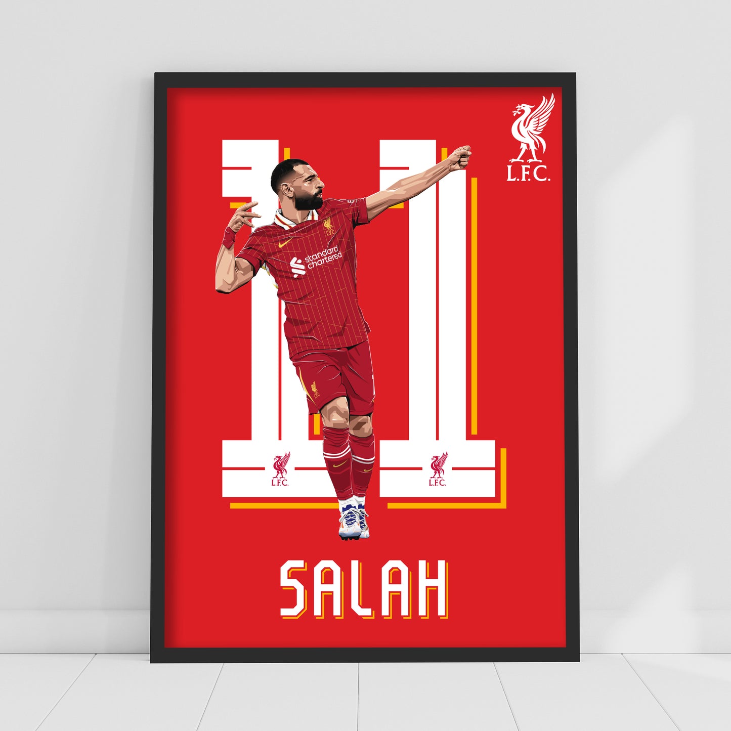 Liverpool FC Print - Salah Celebration Illustration Poster