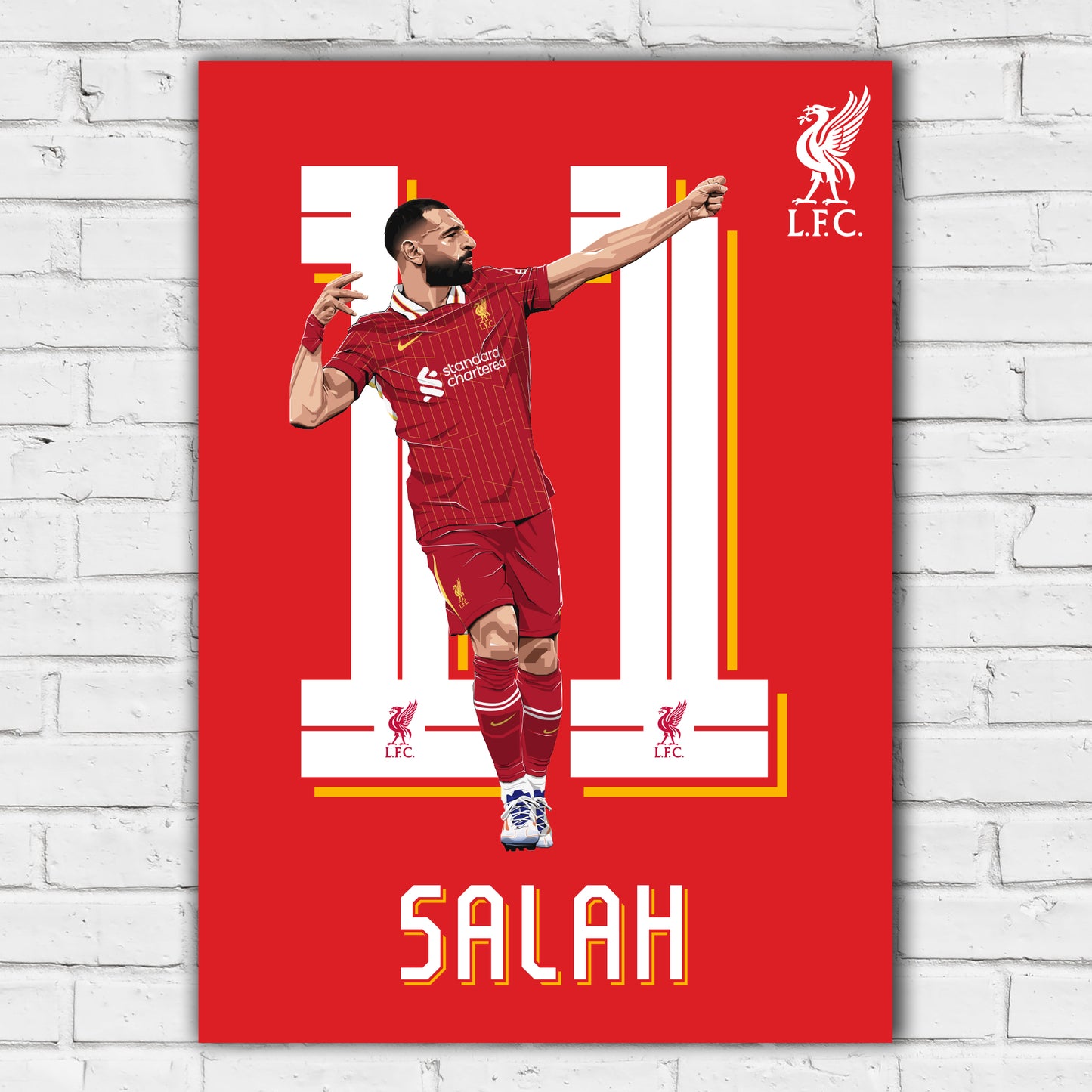 Liverpool FC Print - Salah Celebration Illustration Poster