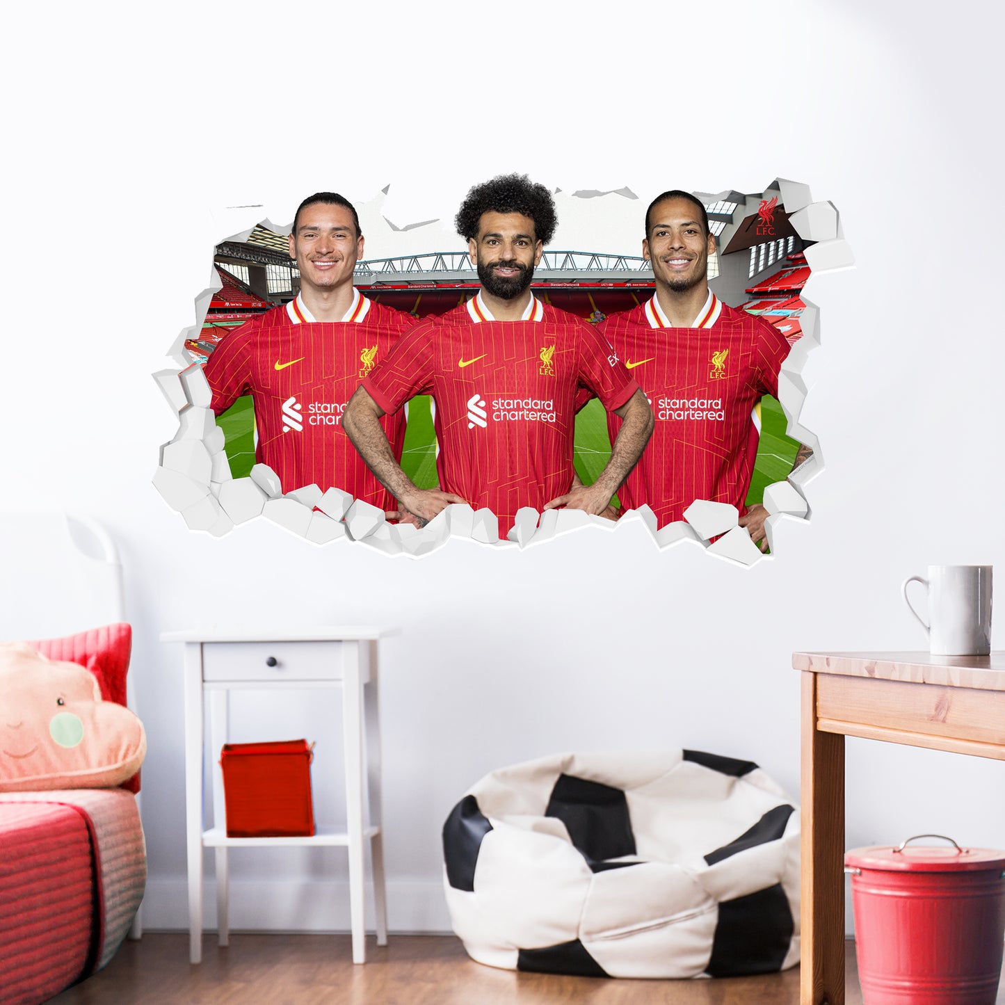 Liverpool FC Wall Sticker - Trio 24/25 Broken Wall Decal