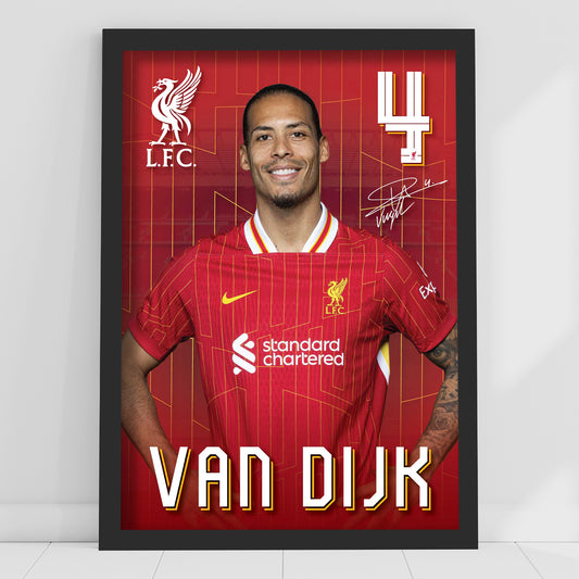 Liverpool FC Print - Van Dijk 24-25 Core Player Poster