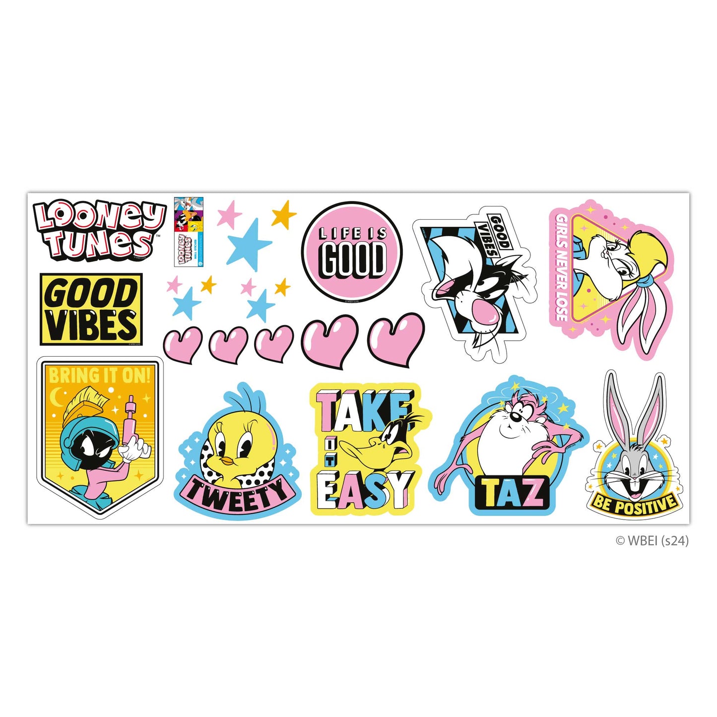 Looney Tunes Wall Sticker - Looney Tunes Good Vibes Set Decal Art