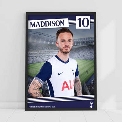 Tottenham Hotspur Print - Maddison 24-25 Poster Wall Art