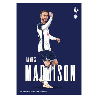 Tottenham Hotspur Print - Maddison Illustration 24-25 Poster Wall Art