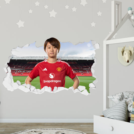 Manchester United FC Wall Sticker - Miyawaza 24/25 Broken Wall Decal + MUFC Decal Set