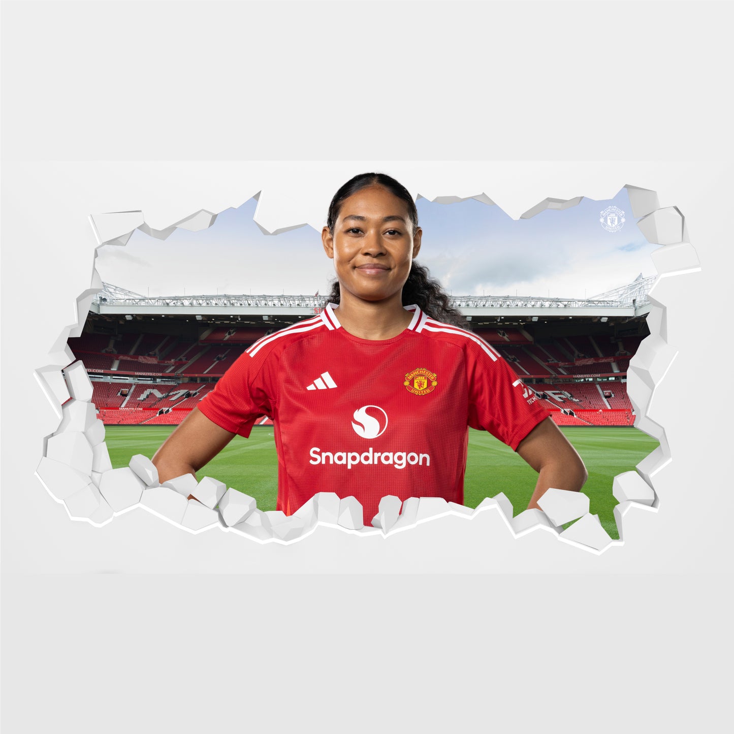 Manchester United FC Wall Sticker - Riviere 24/25 Broken Wall Decal