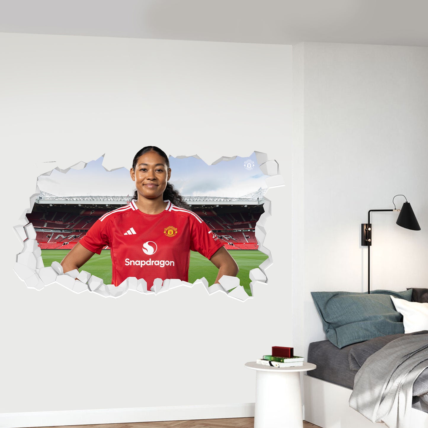 Manchester United FC Wall Sticker - Riviere 24/25 Broken Wall Decal