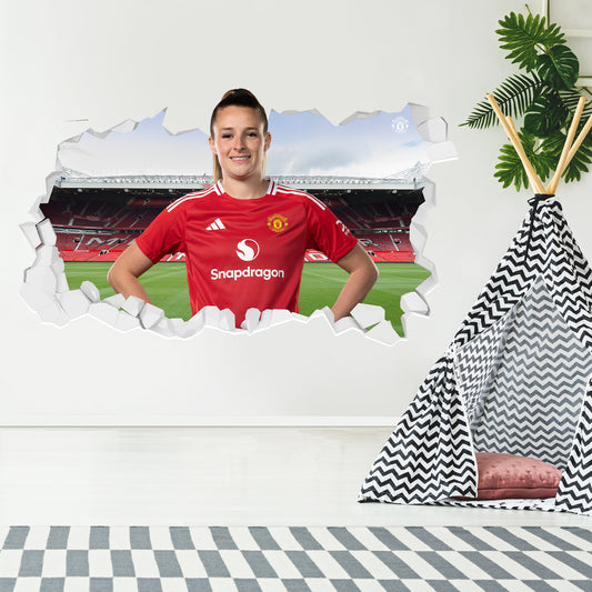 Manchester United FC Wall Sticker - Ella Toone 24/25 Broken Wall Decal