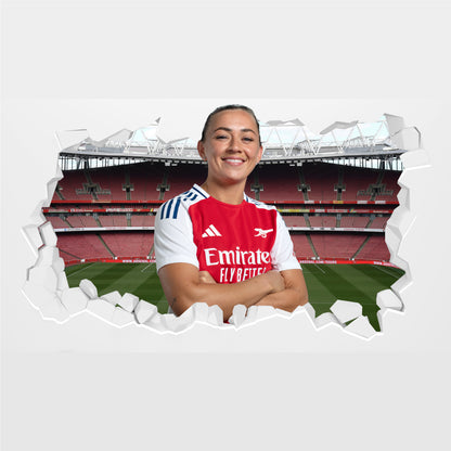 Arsenal FC - Katie McCabe 24/25 Broken Wall Sticker + AFC Decal Set