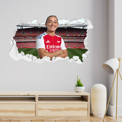 Arsenal FC - Katie McCabe 24/25 Broken Wall Sticker + AFC Decal Set