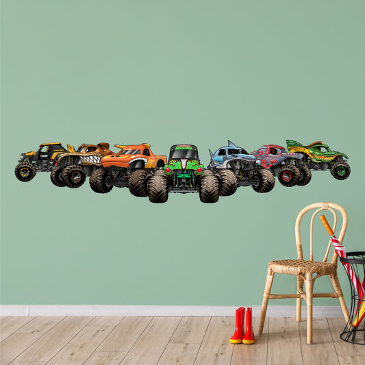 Monster Jam Wall Sticker - Group Line Up Decal Wall Art