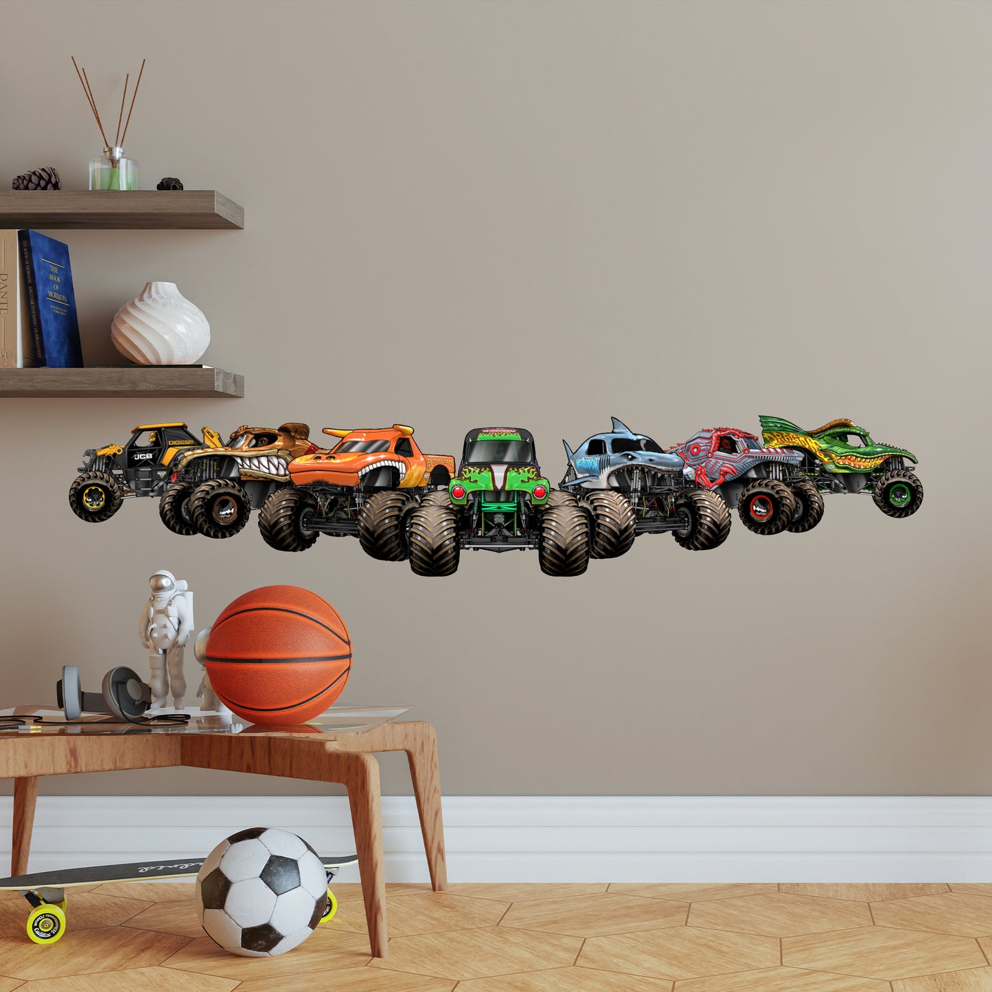 Monster Jam Wall Sticker - Group Line Up Decal Wall Art