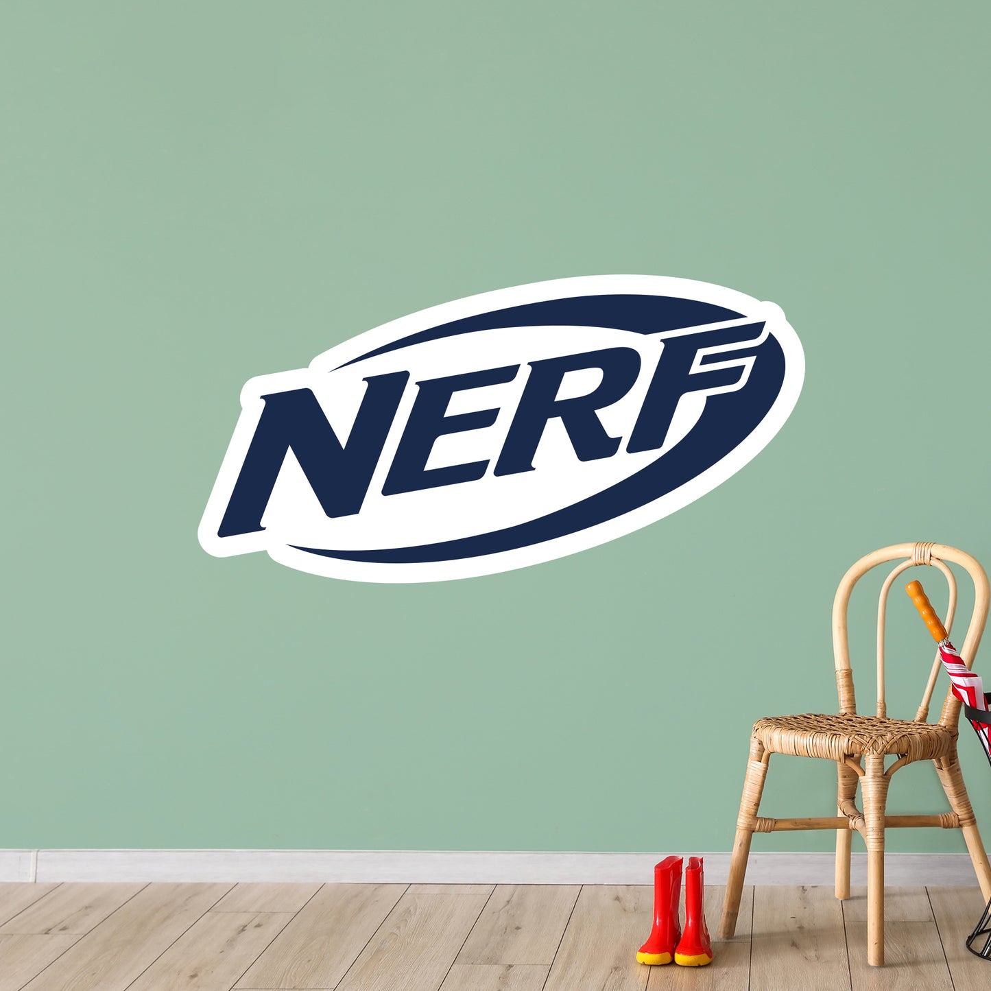 Nerf Wall Sticker - Blue Logo Decal Wall Art