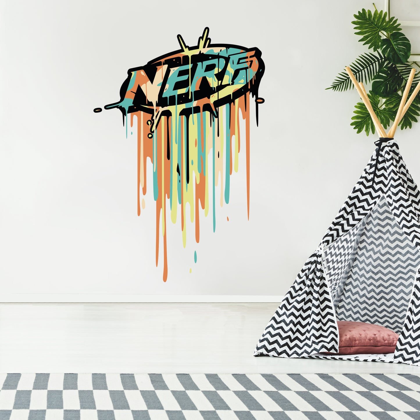 Nerf Wall Sticker - Dripping Logo Decal Wall Art