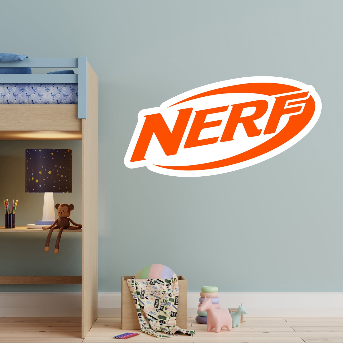 Nerf Wall Sticker - Orange Logo Decal Wall Art