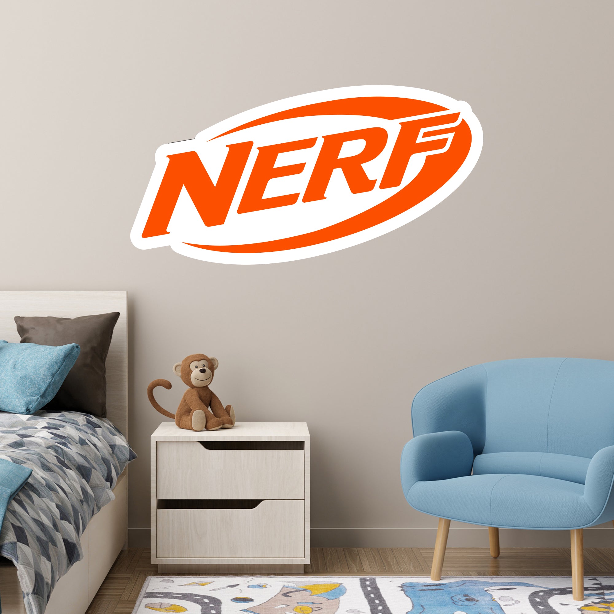 Nerf Sticker - Orange Logo Decal Wall Art – www.themed.co.uk