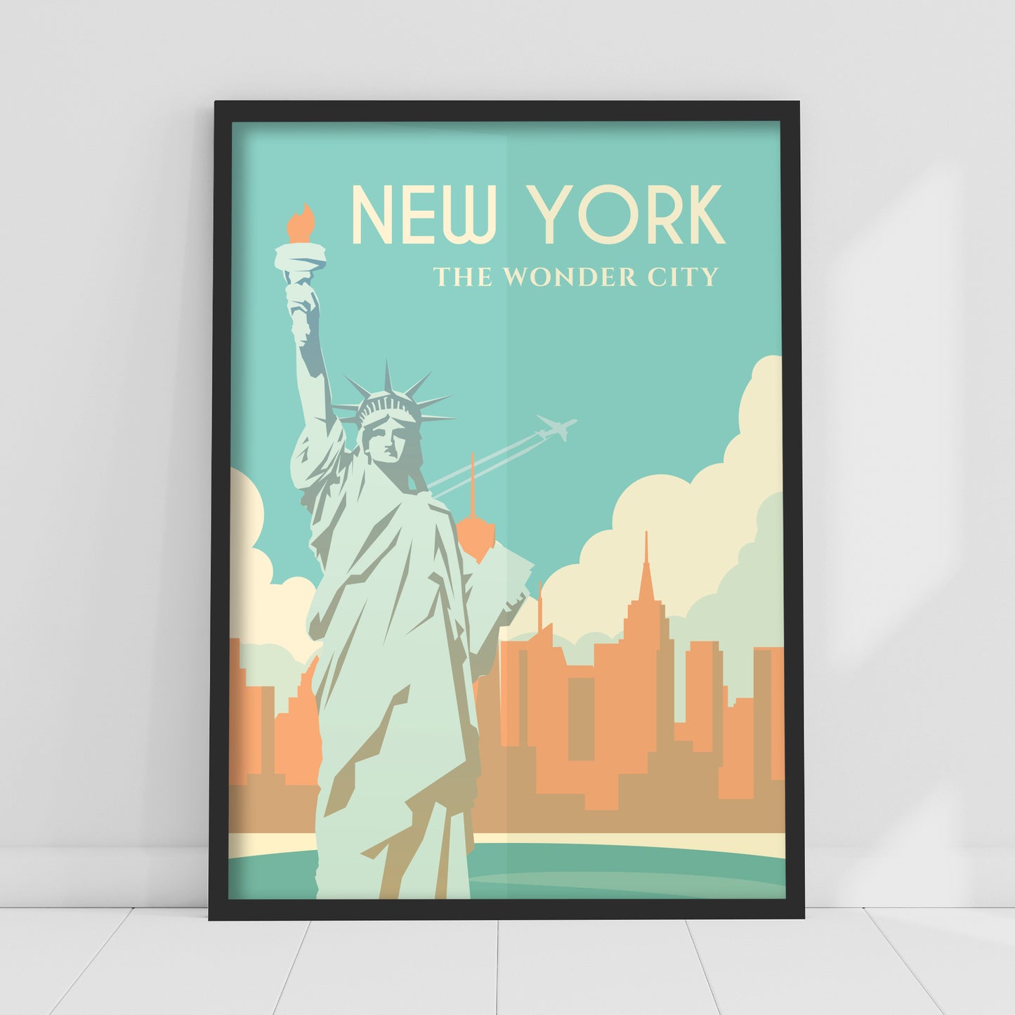 World City Print - New York The Wonder City Poster Wall Art