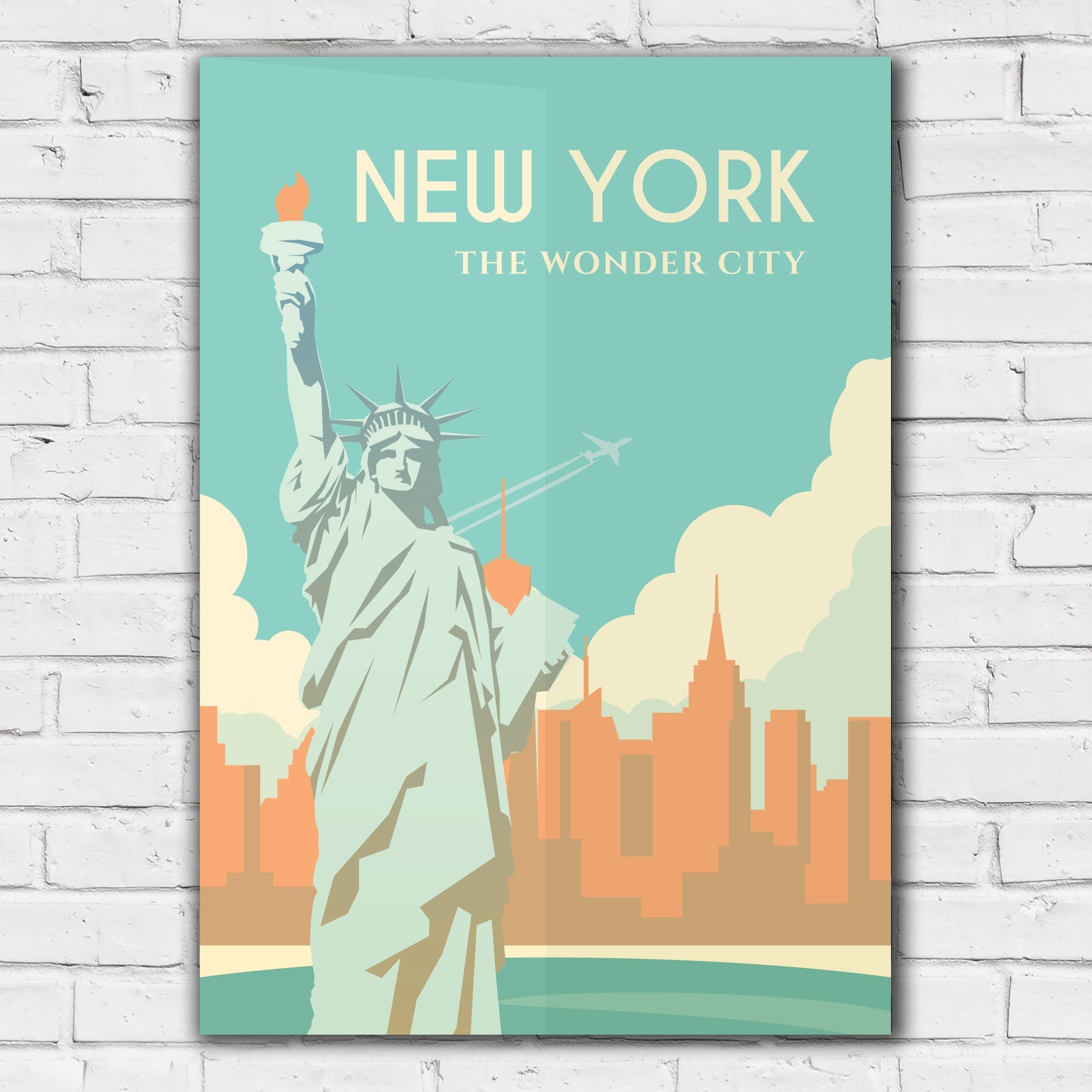 World City Print - New York The Wonder City Poster Wall Art