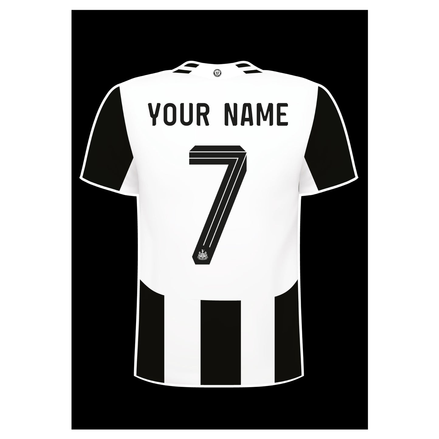 Newcastle United FC Print - 24-25 Personalised Shirt Design Poster Football Wall Art