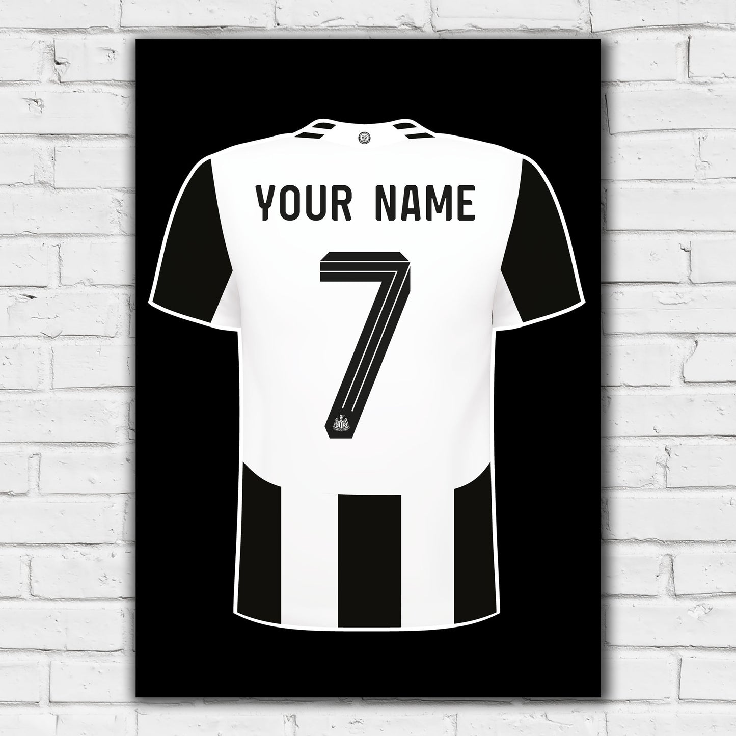 Newcastle United FC Print - 24-25 Personalised Shirt Design Poster Football Wall Art