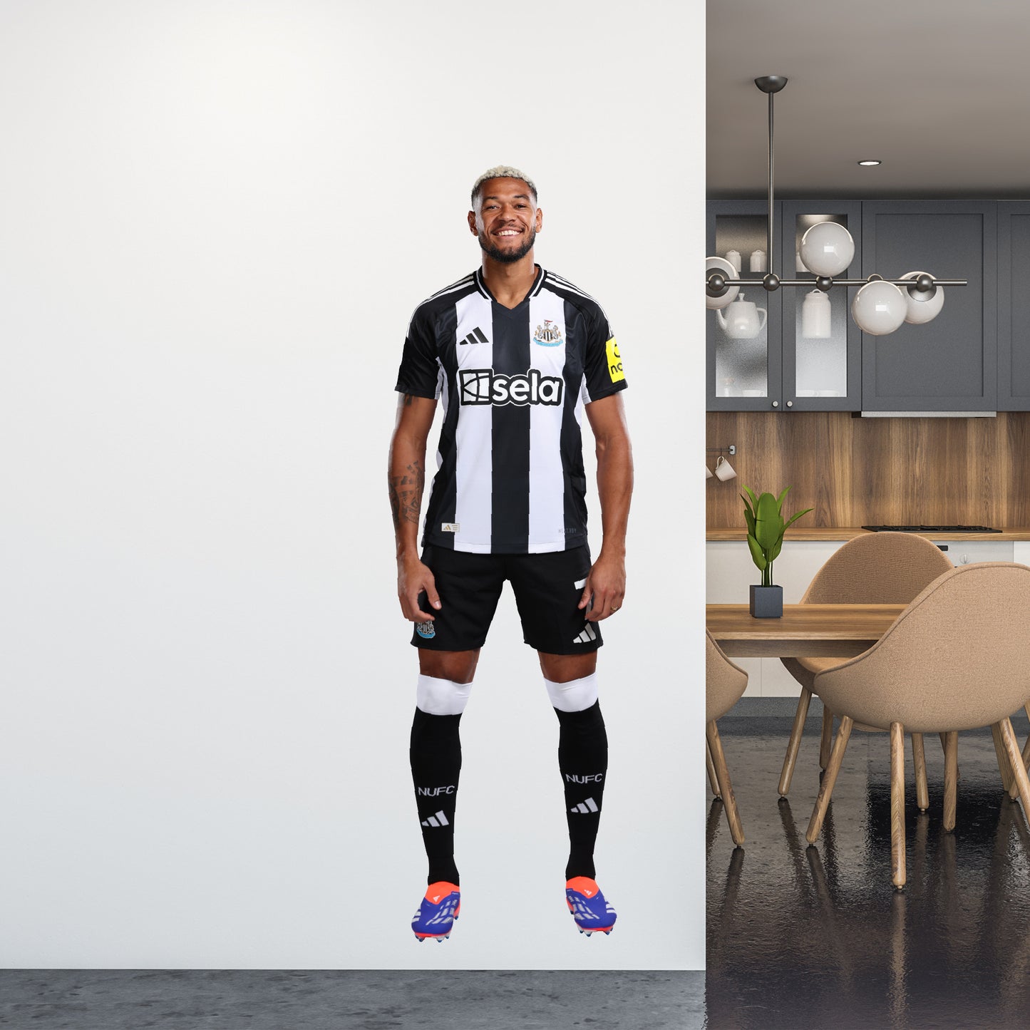 Newcastle United Wall Sticker -  Joelinton Player Wall Decal Football Art