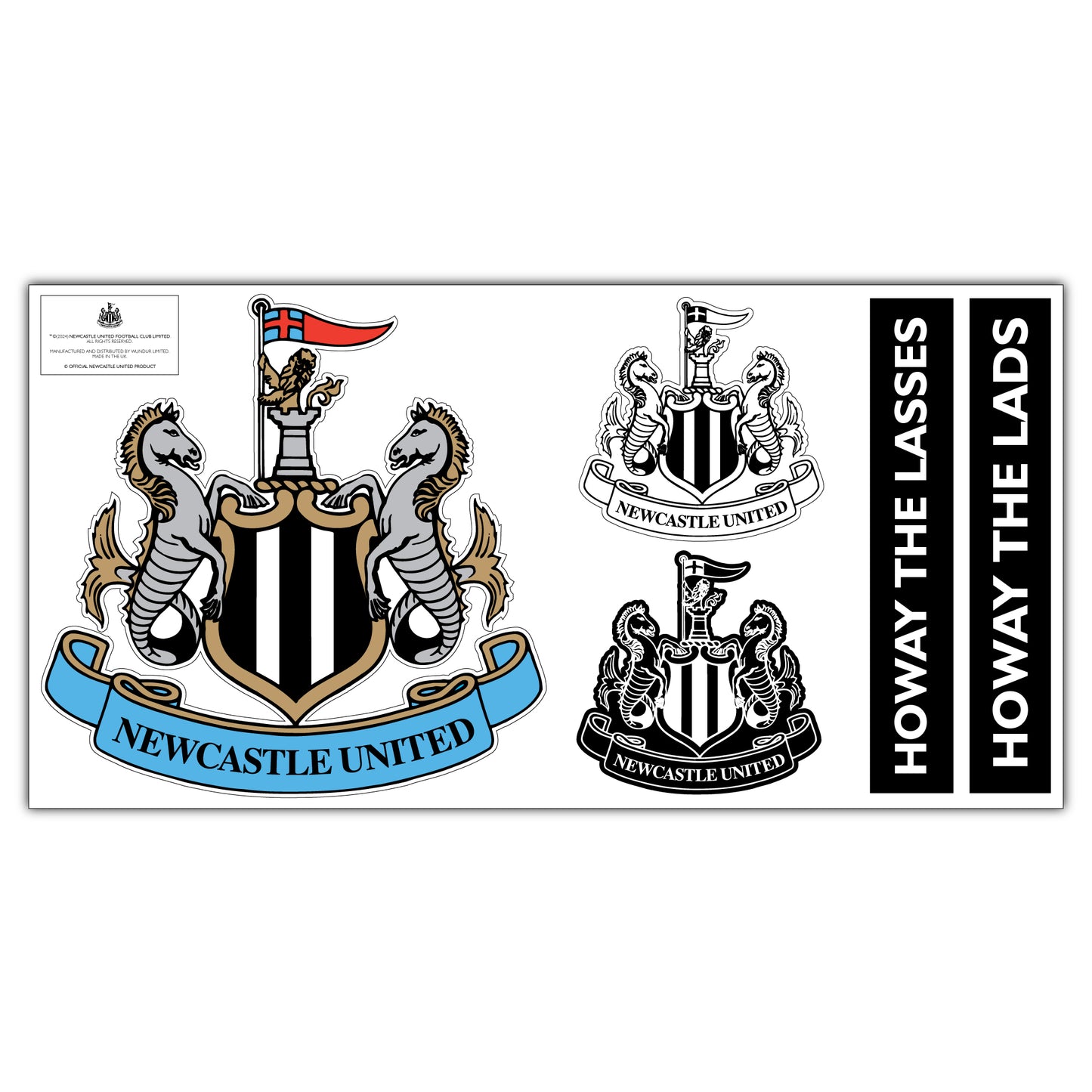 Newcastle Football Club - Decal Sticker Set