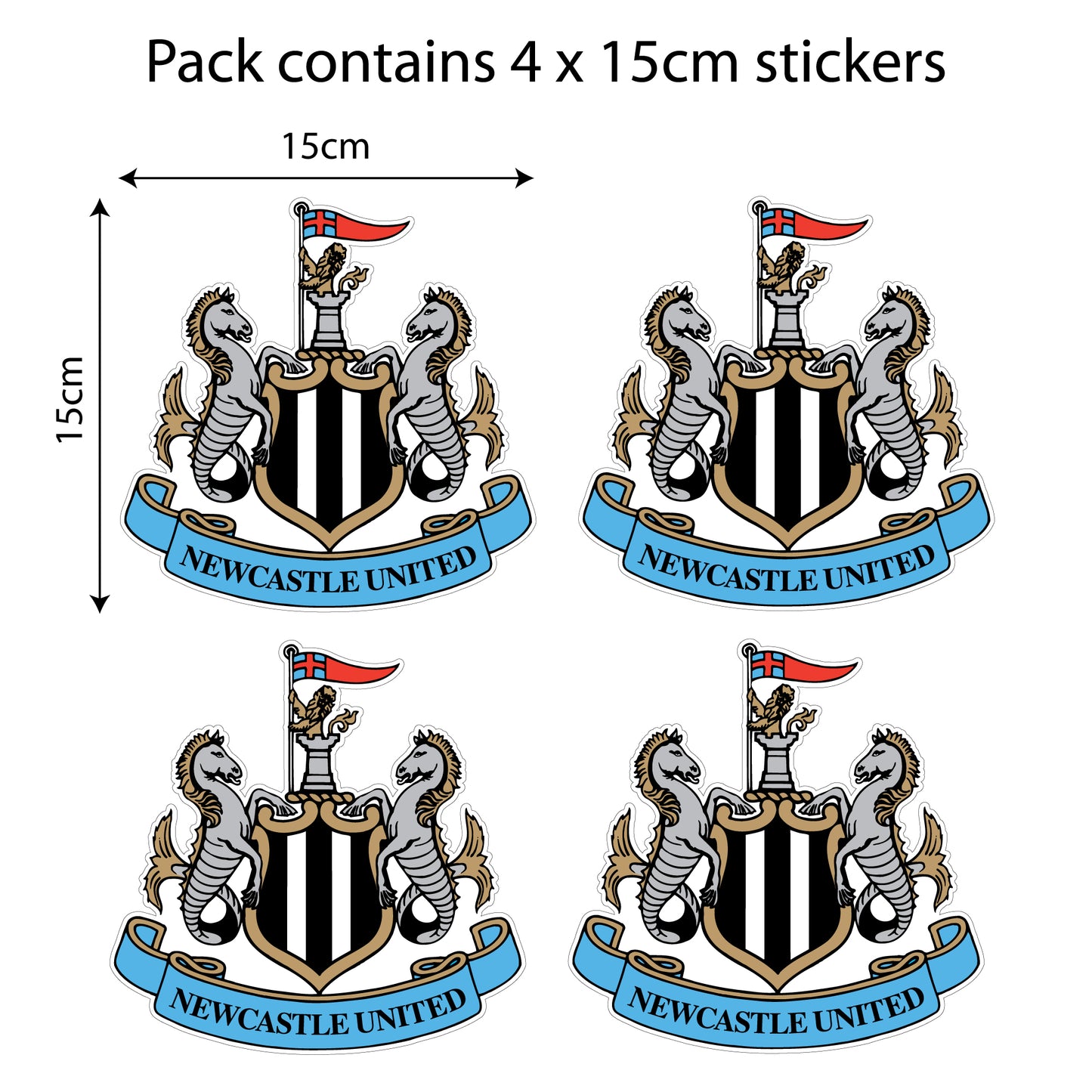 Newcastle Football Club - Car Sticker Pack