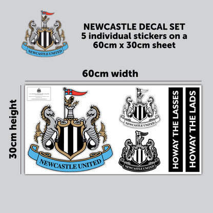 Newcastle Football Club - Decal Sticker Set