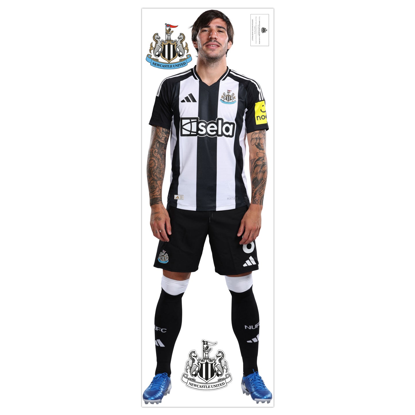 Newcastle United Wall Sticker -  Tonali Player Wall Decal Football Art