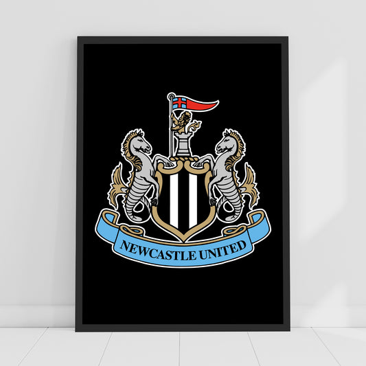 Newcastle United FC Print - Crest Poster Football Wall Art