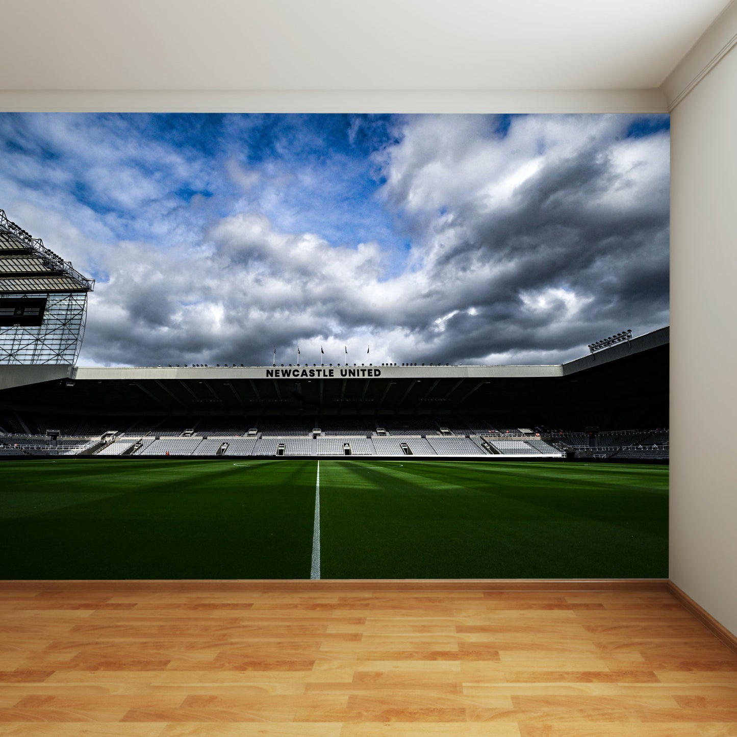 Newcastle United Football Club - Stadium Day Time Cloudy Sky Full Wall Mural