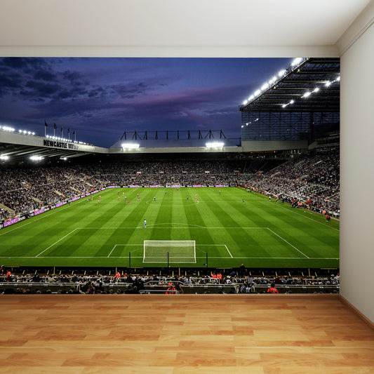 Newcastle United Football Club - Stadium Night Time Game Full Wall Mural