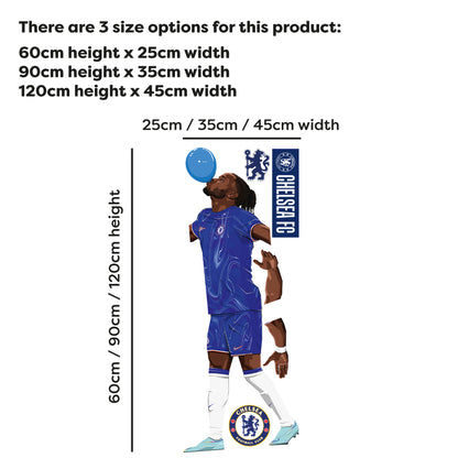 Chelsea Football Club - Nkunku 24-25 Illustration Wall Sticker