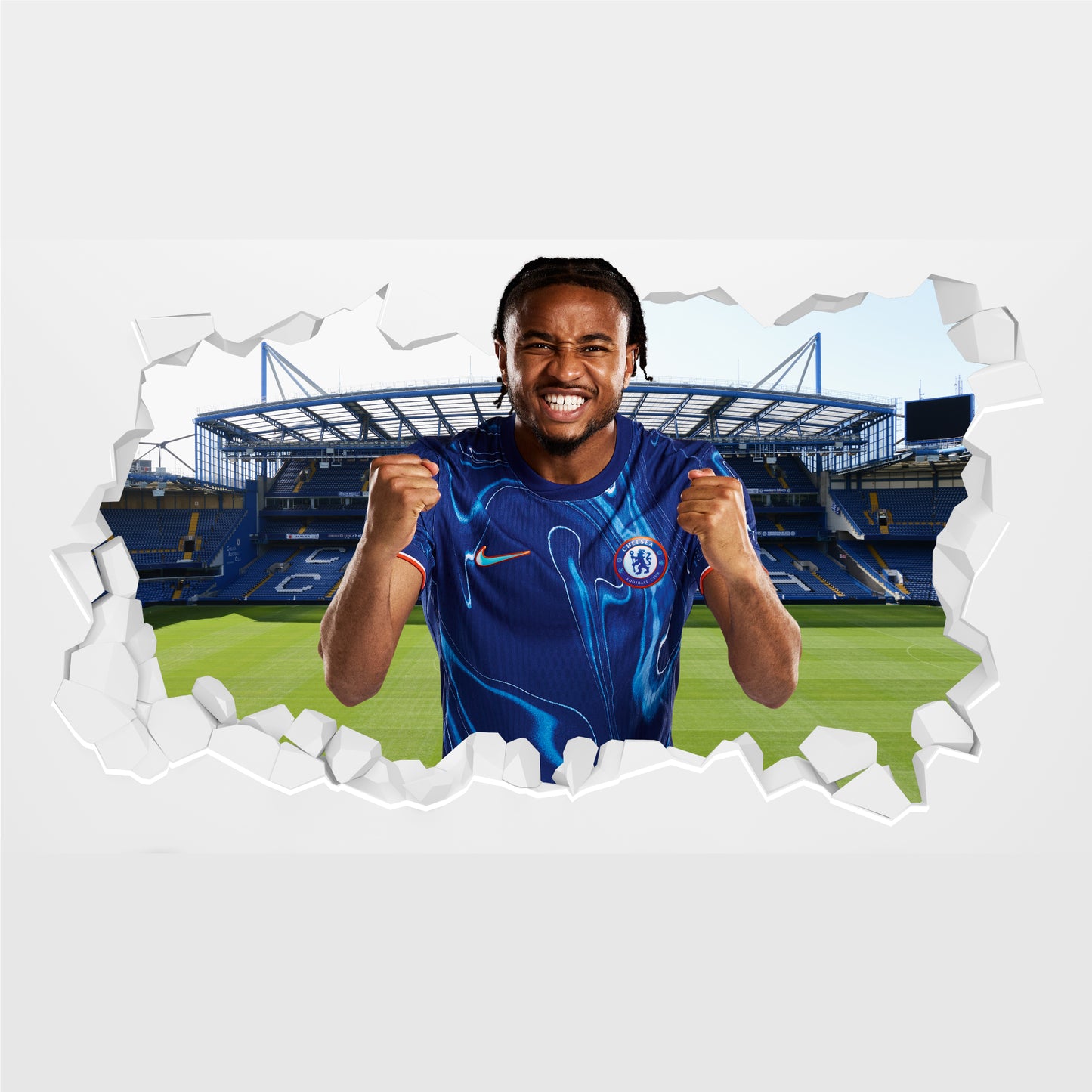 Chelsea Football Club - Nkunku 24/25 Broken Wall Sticker