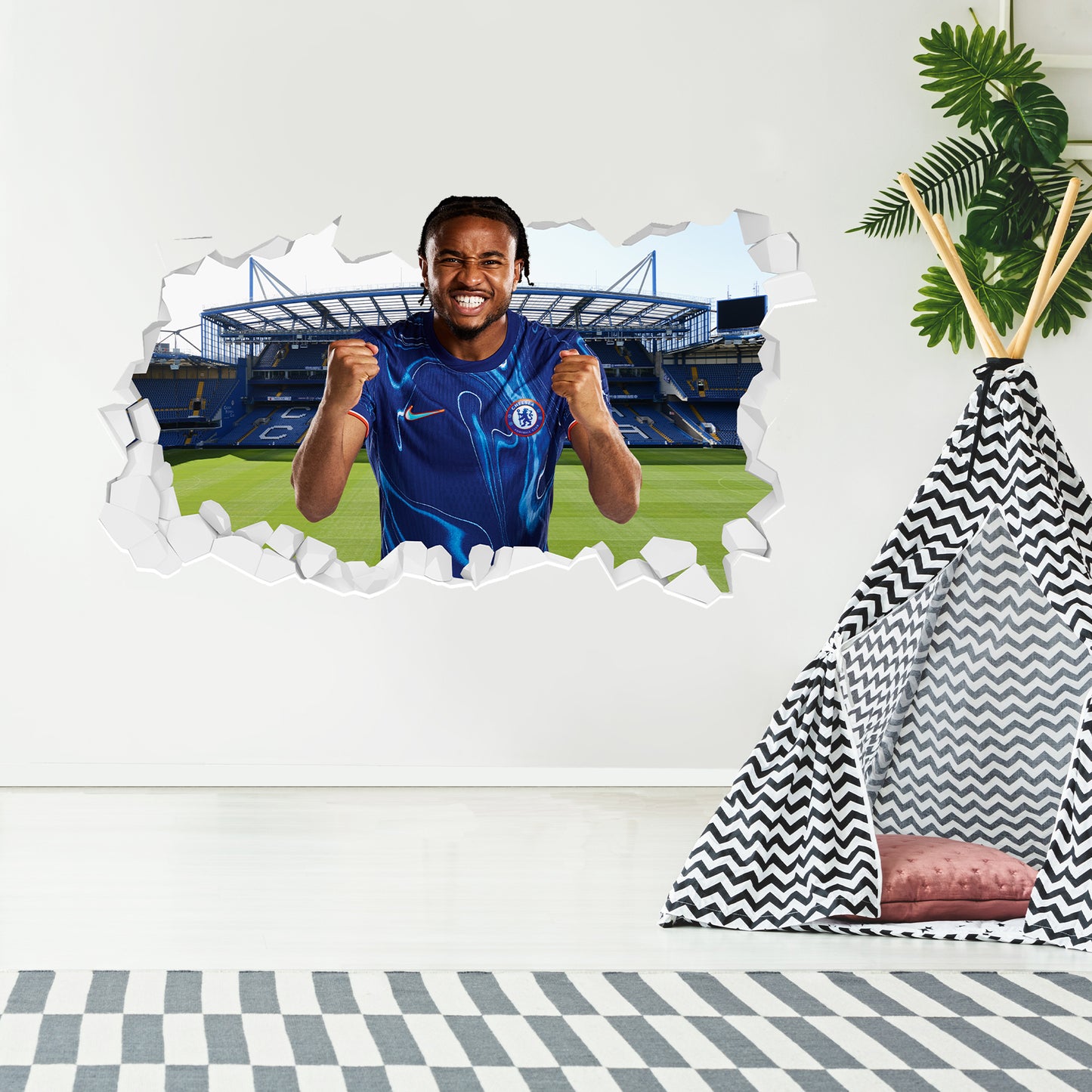 Chelsea Football Club - Nkunku 24/25 Broken Wall Sticker