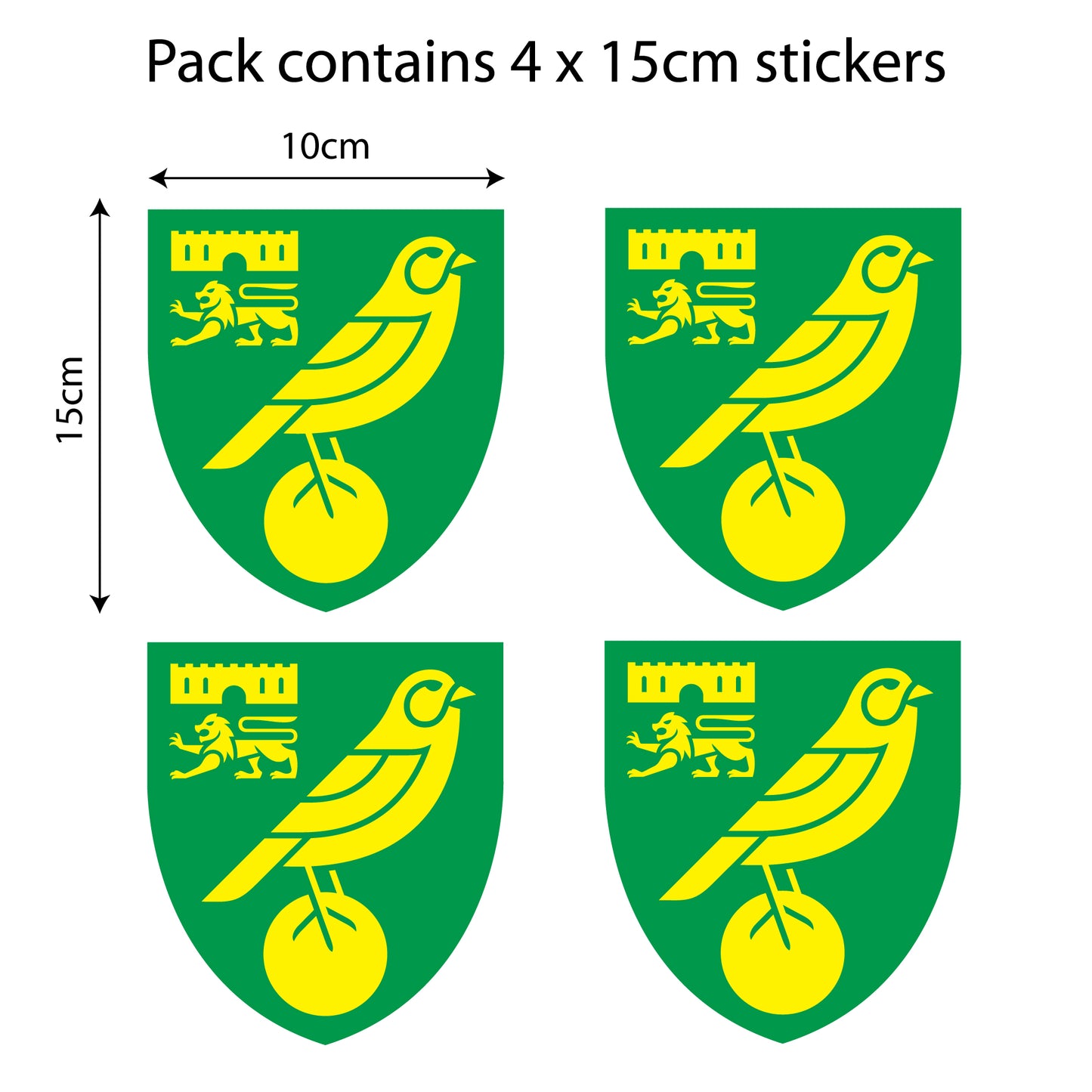 Norwich Football Club - Car Sticker Pack