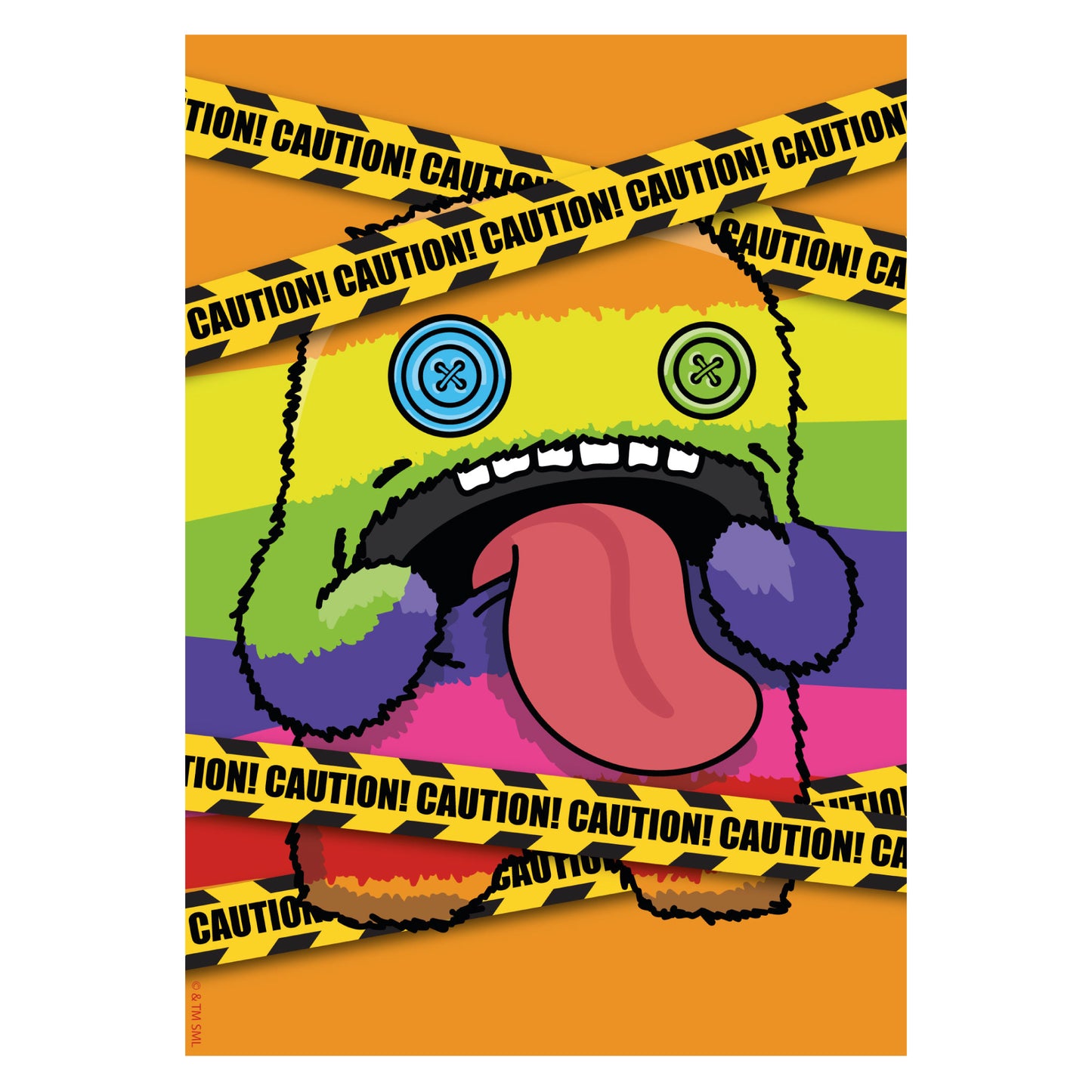 Fuggler Wall Art Print - Oogah Boogah Rainbow Caution Poster