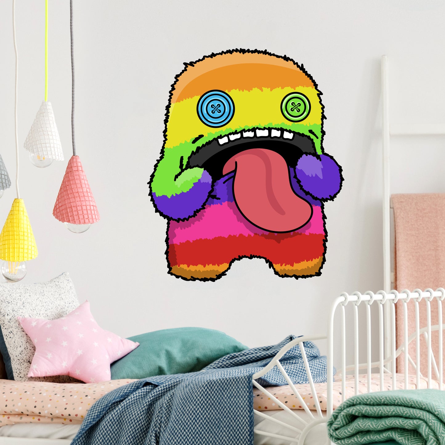 Fuggler Wall Sticker - Oogah Boogah Rainbow Decal Wall Art