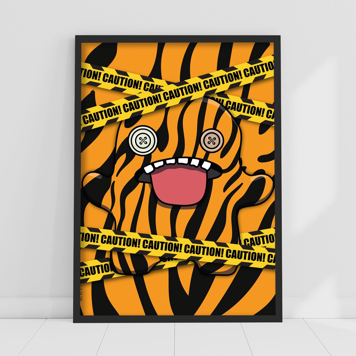 Fuggler Wall Art Print - Oogah Boogah Tiger Caution Poster