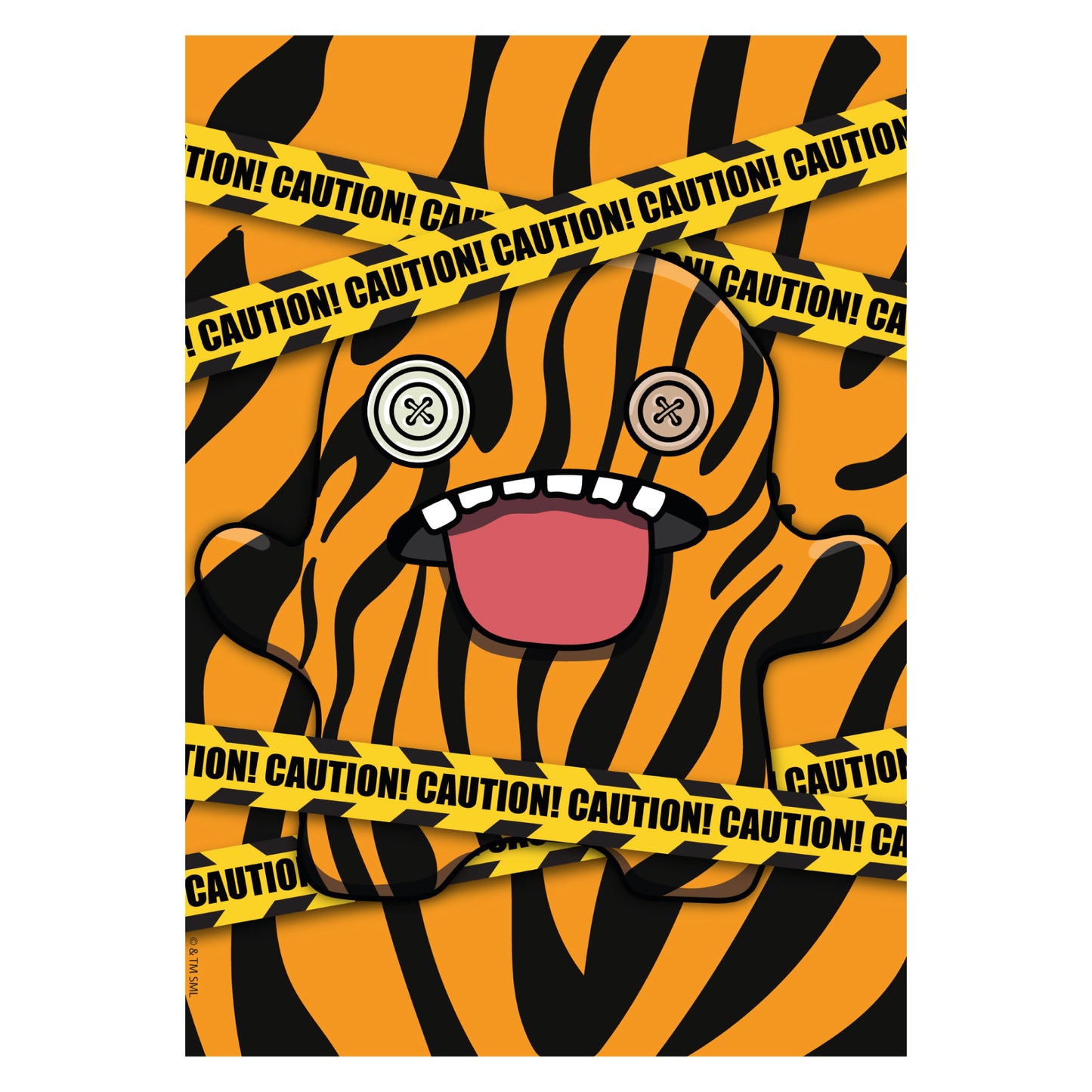 Fuggler Wall Art Print - Oogah Boogah Tiger Caution Poster