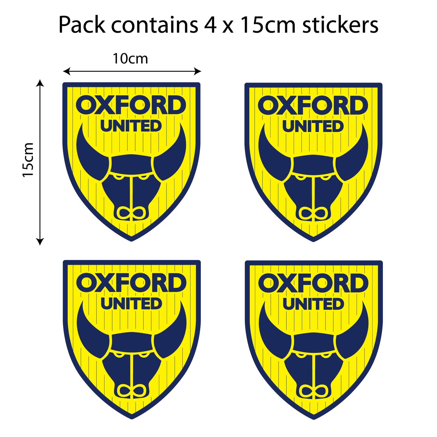 Oxford United Football Club - Car Sticker Pack