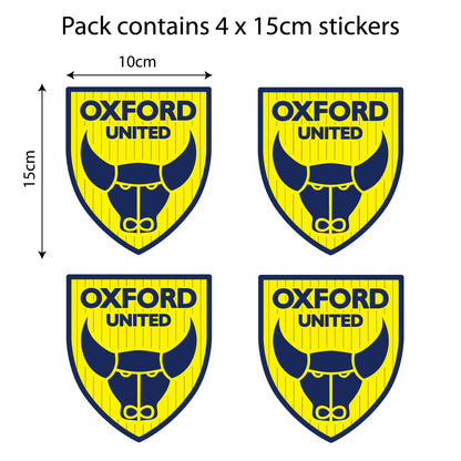 Oxford United Football Club - Car Sticker Pack