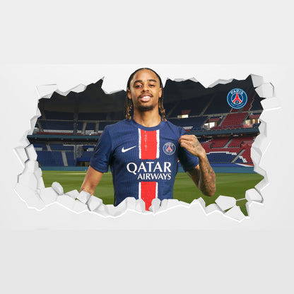 Paris Saint-Germain F.C Barcola 24-25 Broken Wall Sticker