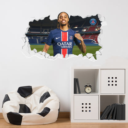 Paris Saint-Germain F.C Barcola 24-25 Broken Wall Sticker