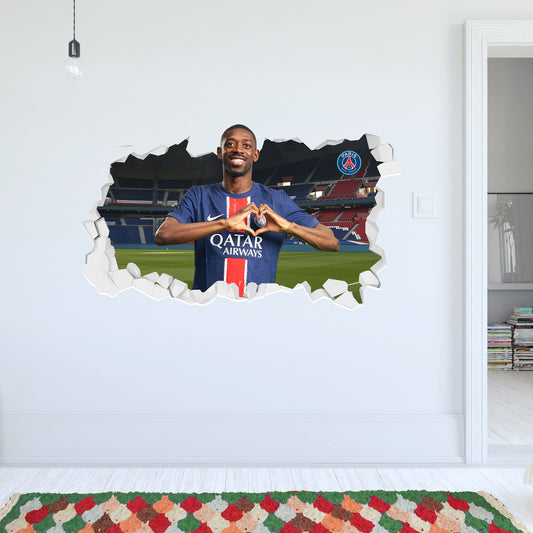 Paris Saint-Germain F.C Dembele 24-25 Broken Wall Sticker