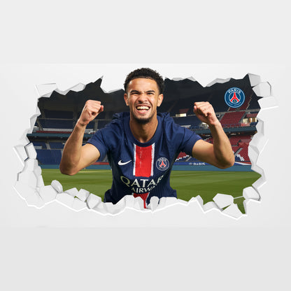 Paris Saint-Germain F.C. Zaire 24-25 Broken Wall Sticker