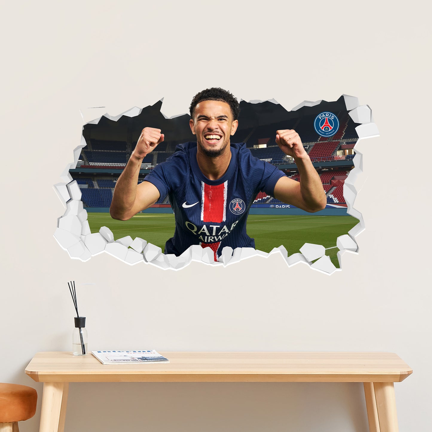 Paris Saint-Germain F.C. Zaire 24-25 Broken Wall Sticker