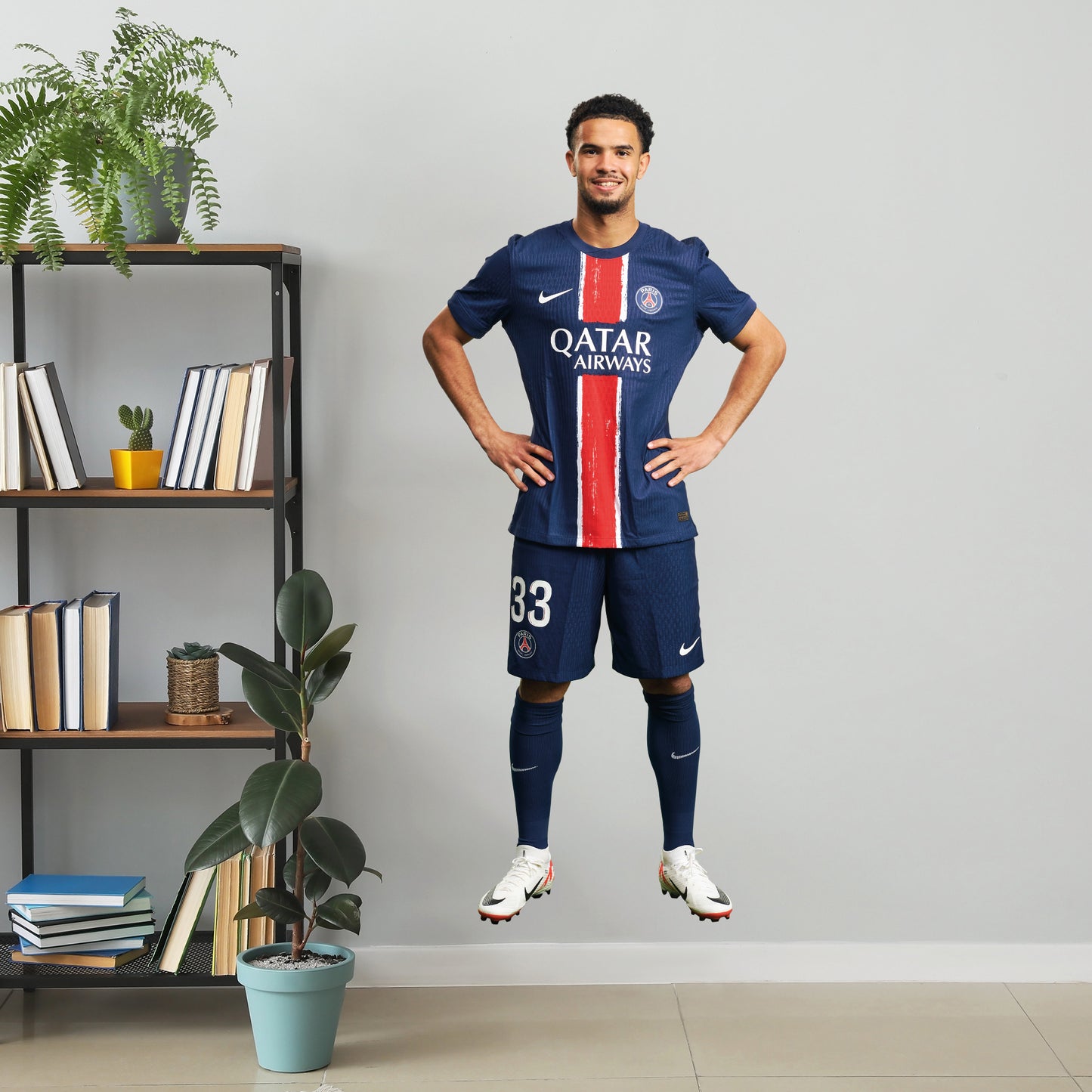 Paris Saint-Germain F.C. Zaire 24-25 Player Wall Sticker